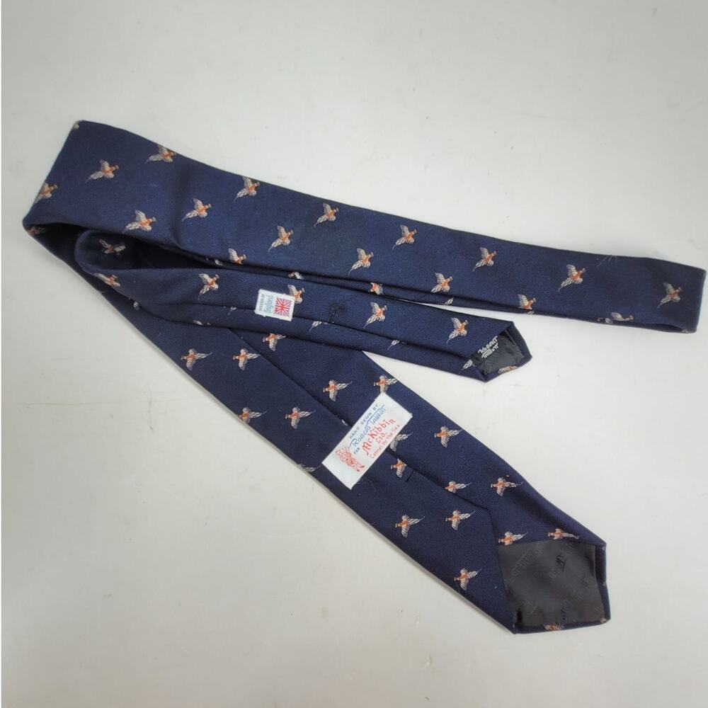 Robert Talbott Blue Pheasant Silk Wool Necktie Cl… - image 3